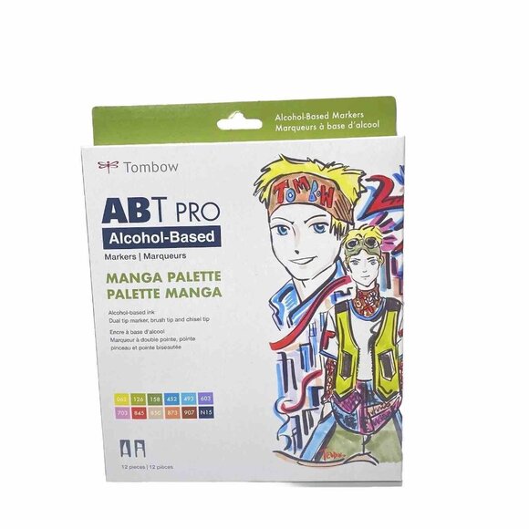 ABT Pro Manga Palette Tombow Markers Dual Tip Alcohol Based Markers - Picture 1 of 4